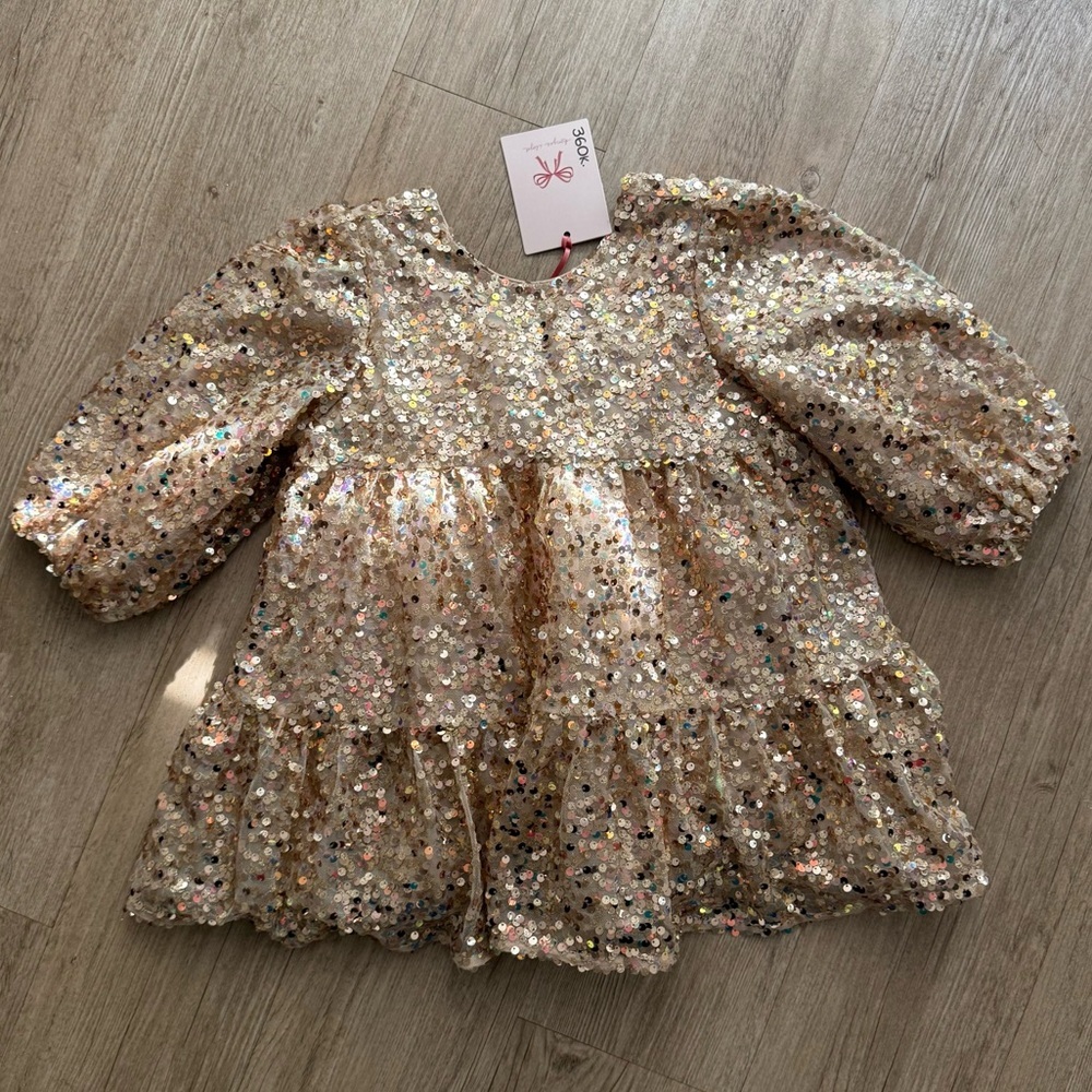 Konges Slojd Sequin Bow Dress 2Yr - Picture 4 of 6